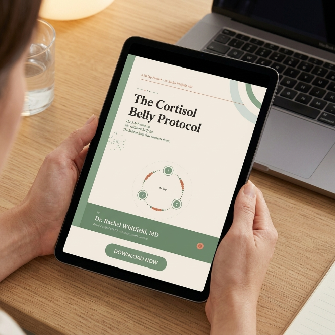 The Cortisol Belly Protocol ebook by Dr. Rachel Whitfield.